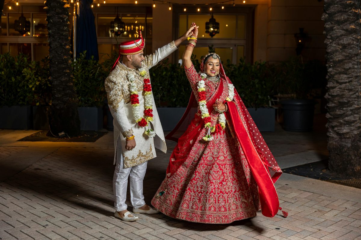 Couple white lehenga